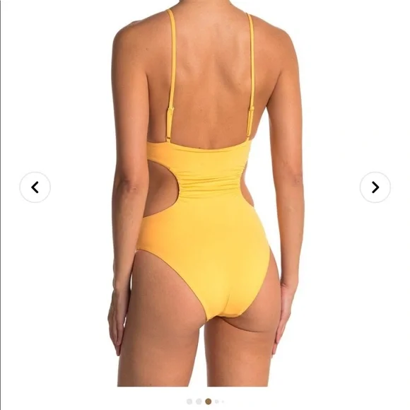 NWT We Wore What Liv One Piece Swimsuit sz XS Orange